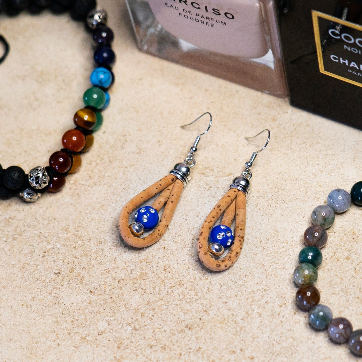 Handmade Color Cork Earrings for Women ER-166-MIX-5
