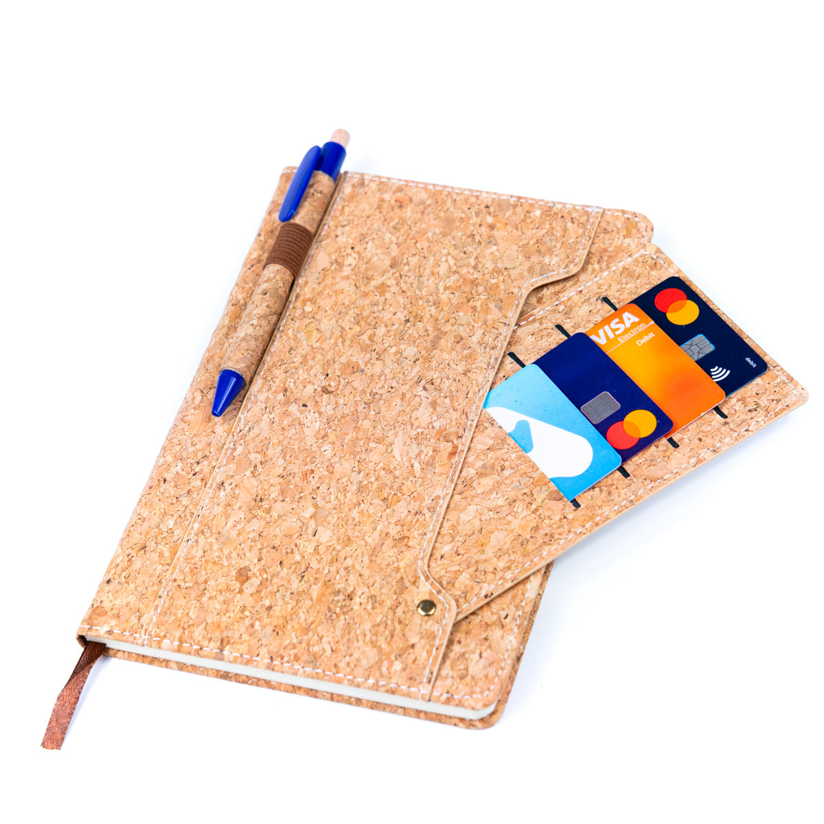 Cork Dairy Notebook w/ Card Holder & Pen Holder | THE CORK COLLECTION