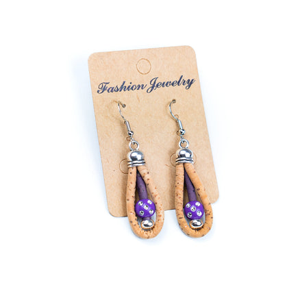 Handmade Color Cork Earrings for Women ER-167-MIX-5