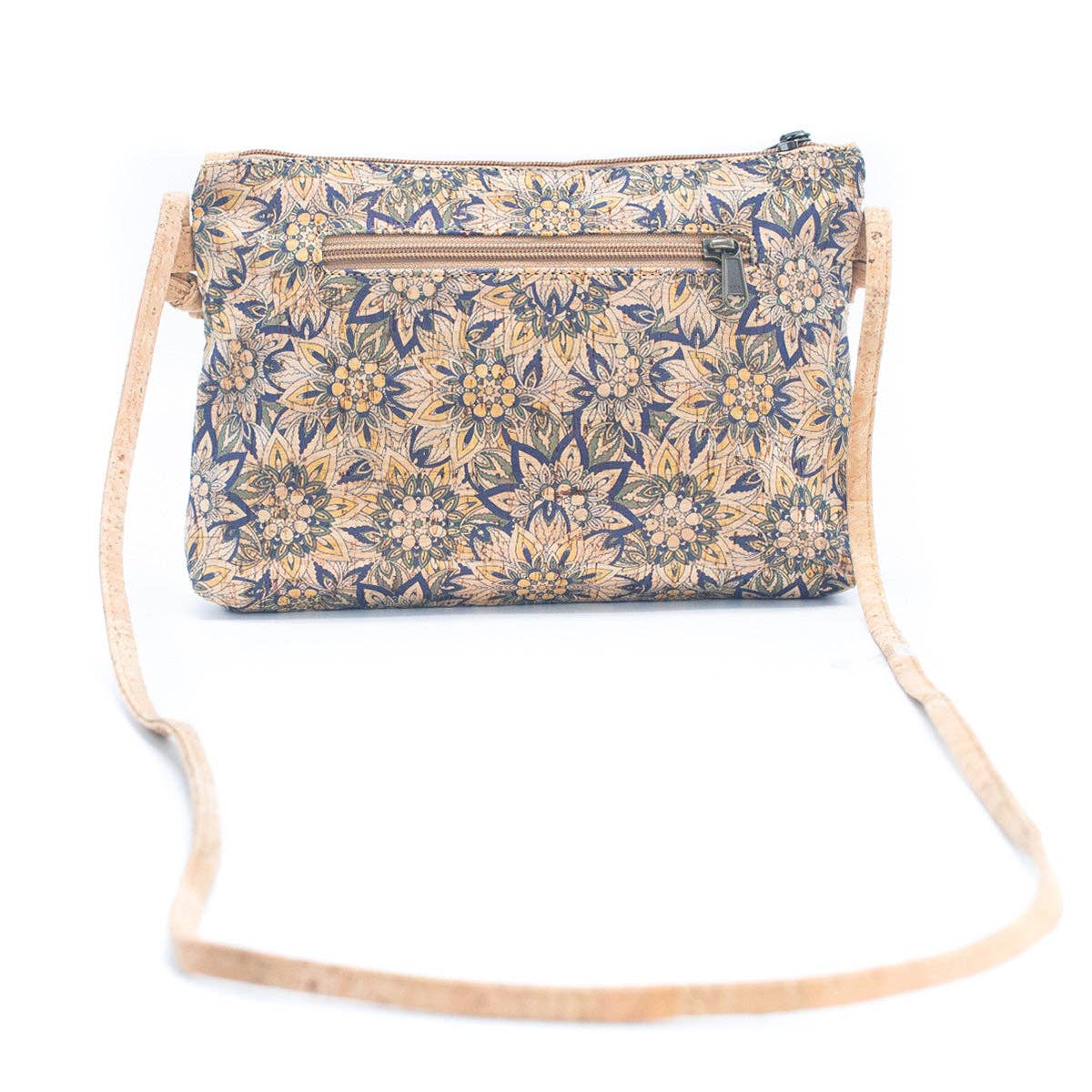 Natural Cork & Printed Design Women's Crossbody Bag | THE CORK COLLECTION