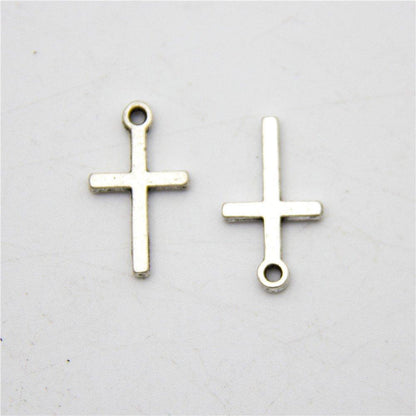 20 units antique sliver small cross pendant finding jewelry finding suppliers D-3-249