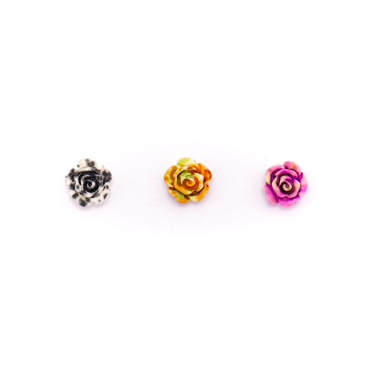 30pcs 9.5mm Colored resin small flowers for jewelry handmade jewelry supplies jewelry finding D-3-451