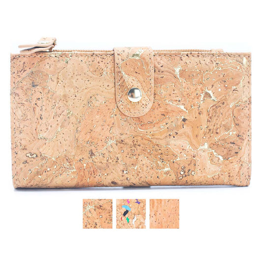 Color & Gold Card Holder Women's Natural Cork Wallet | THE CORK COLLECTION