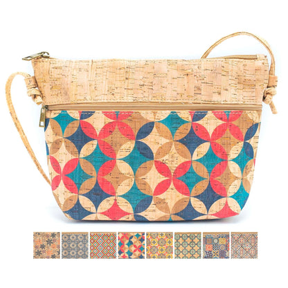 Colorful Patterns Cork Crossbody Vegan Bag | THE CORK COLLECTION