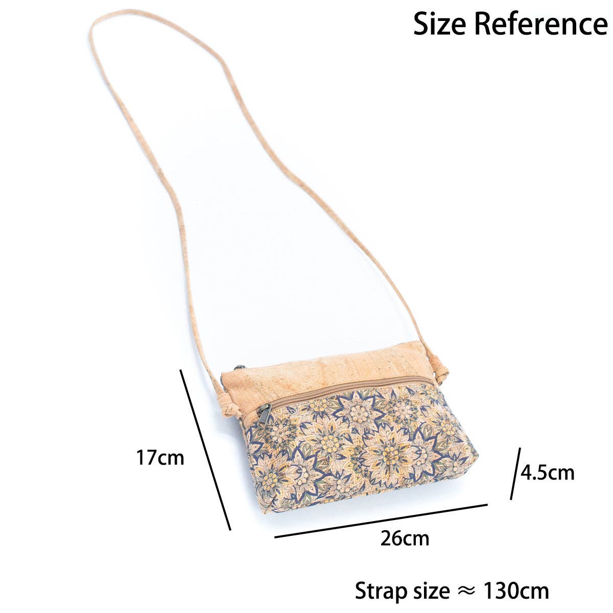 Natural Cork & Printed Design Women's Crossbody Bag | THE CORK COLLECTION