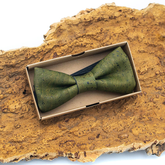 Dark Green Smart Cork Bow-Tie w/ Box | THE CORK COLLECTION