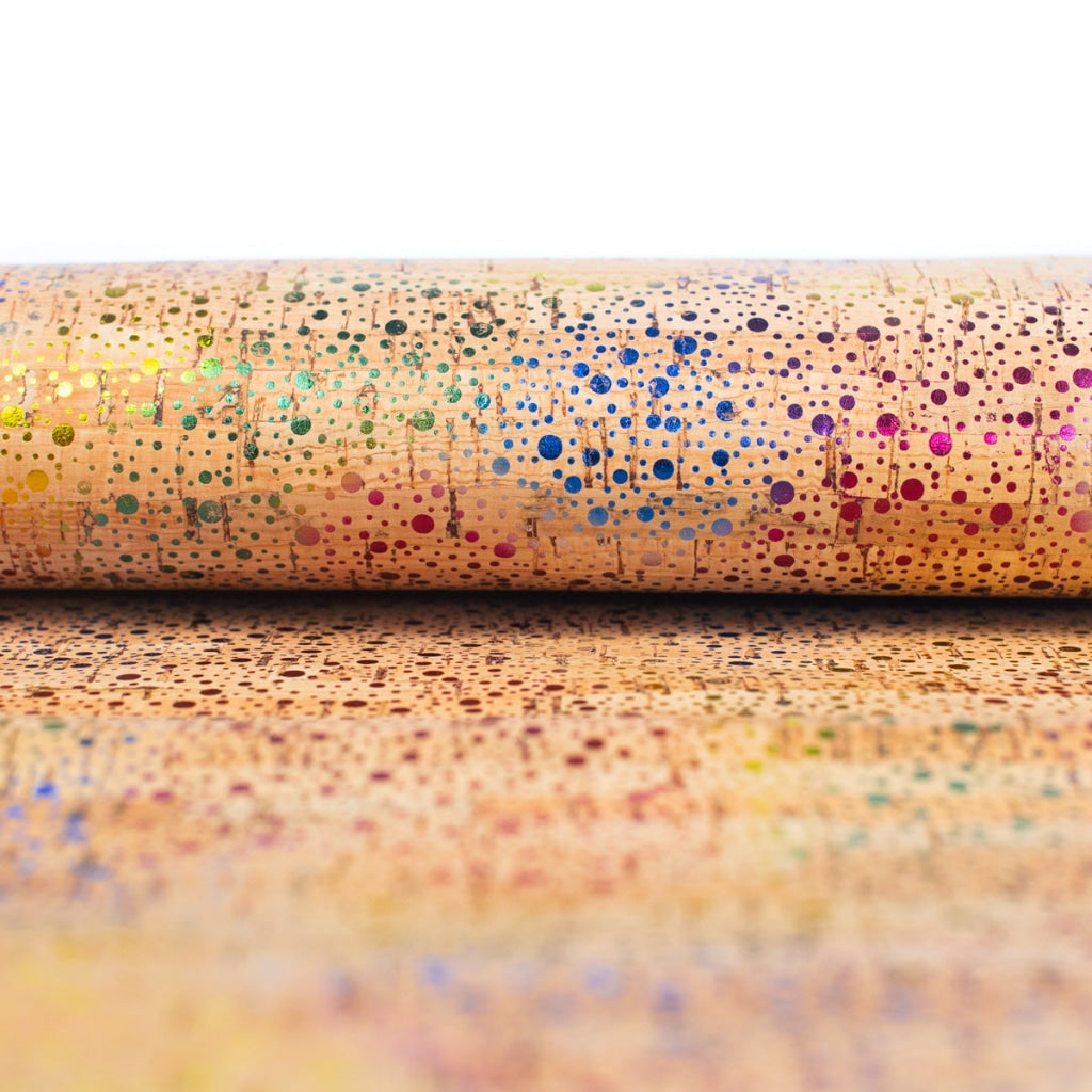 Colorful Speckled Cork Fabric Cor-465 Cork Fabric