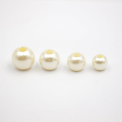 5pcs or 10pcs of White Beads , 4 Different Sizes colours for 5mm and 4mm cord D-5-5-143