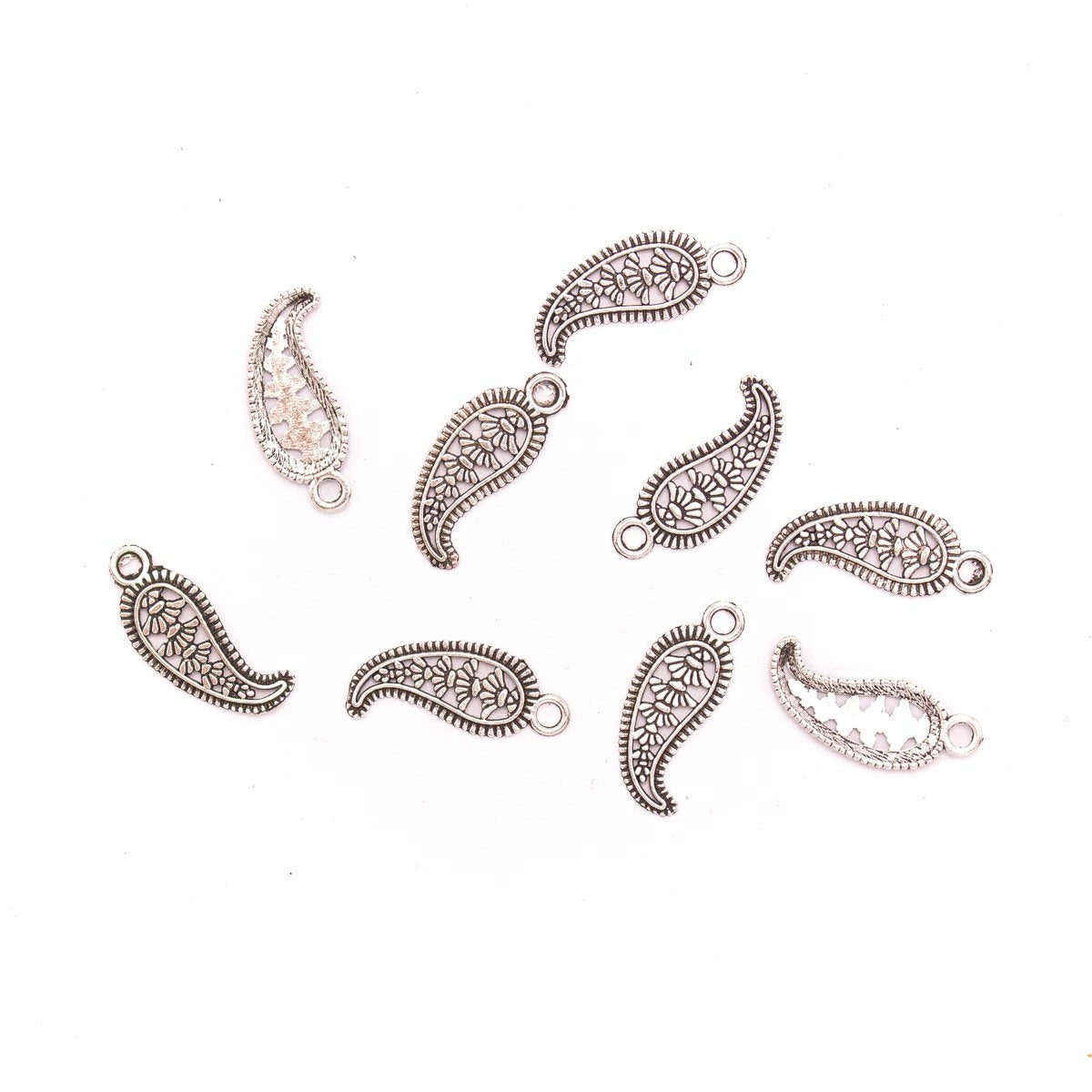 20Pcs Antique sliver feather pendant Silver Charms, DIY Bracelets Necklace Bangle, Leaf Feather Charms Pendant, Charms For Jewelry MakingD-3-445