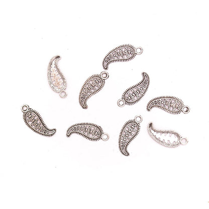 20Pcs Antique sliver feather pendant Silver Charms, DIY Bracelets Necklace Bangle, Leaf Feather Charms Pendant, Charms For Jewelry MakingD-3-445