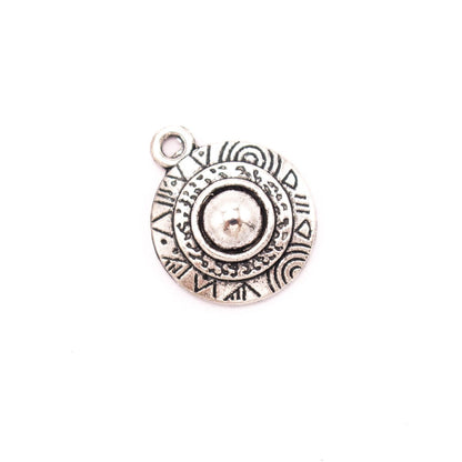 10 units 17x17mm Pendant antique silver Round jewelry pendant Jewelry Findings & Components D-3-420