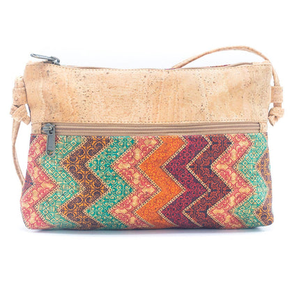 Natural Cork & Printed Design Women's Crossbody Bag | THE CORK COLLECTION