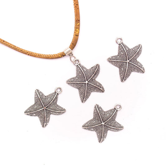 5 units 41x50mm Pendant antique silver Star Fish jewelry pendant Jewelry Findings & Components D-3-423