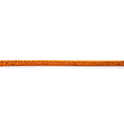 10 mètres de cordon rond en liège orange de 3 mm COR-357 