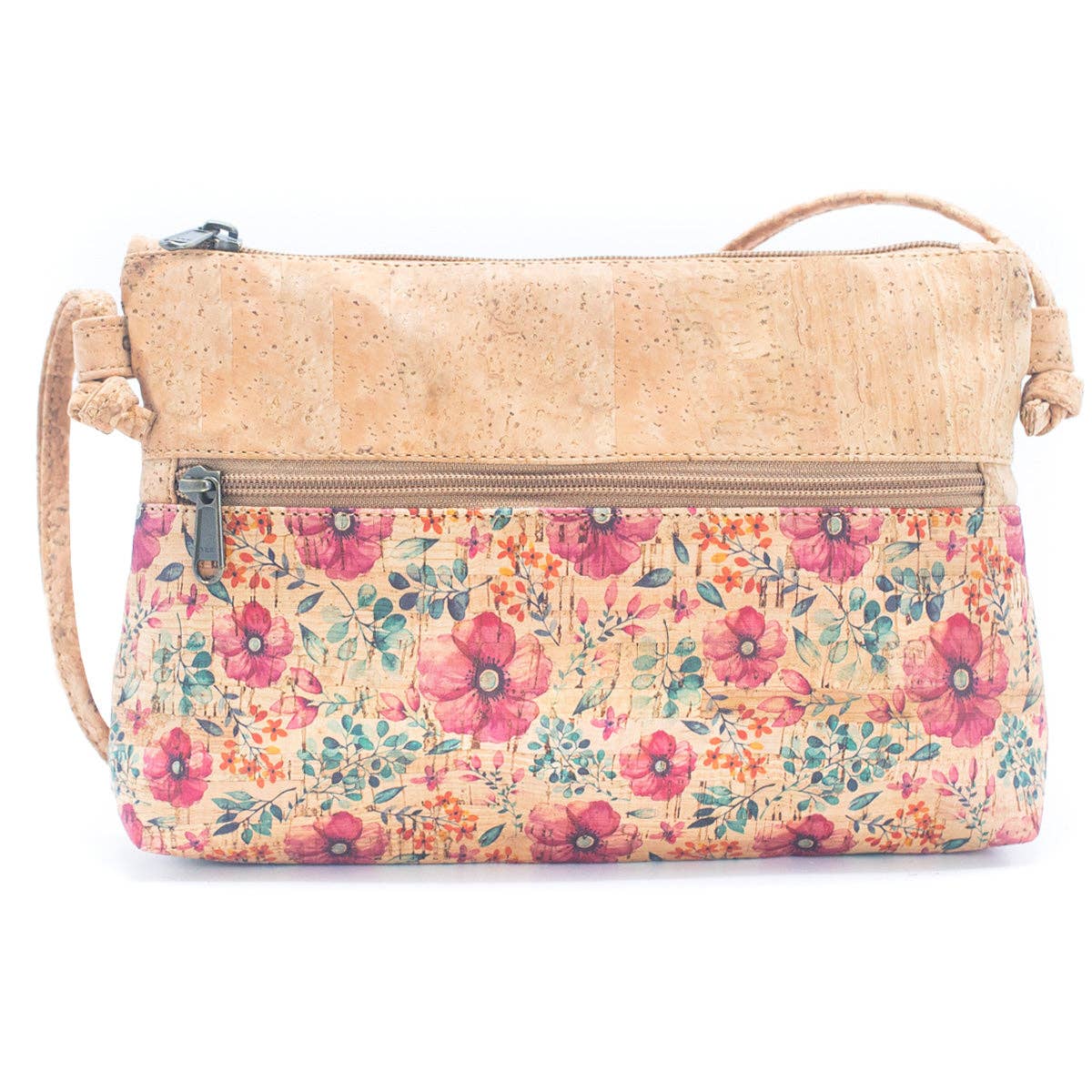 Natural Cork & Printed Design Women's Crossbody Bag | THE CORK COLLECTION