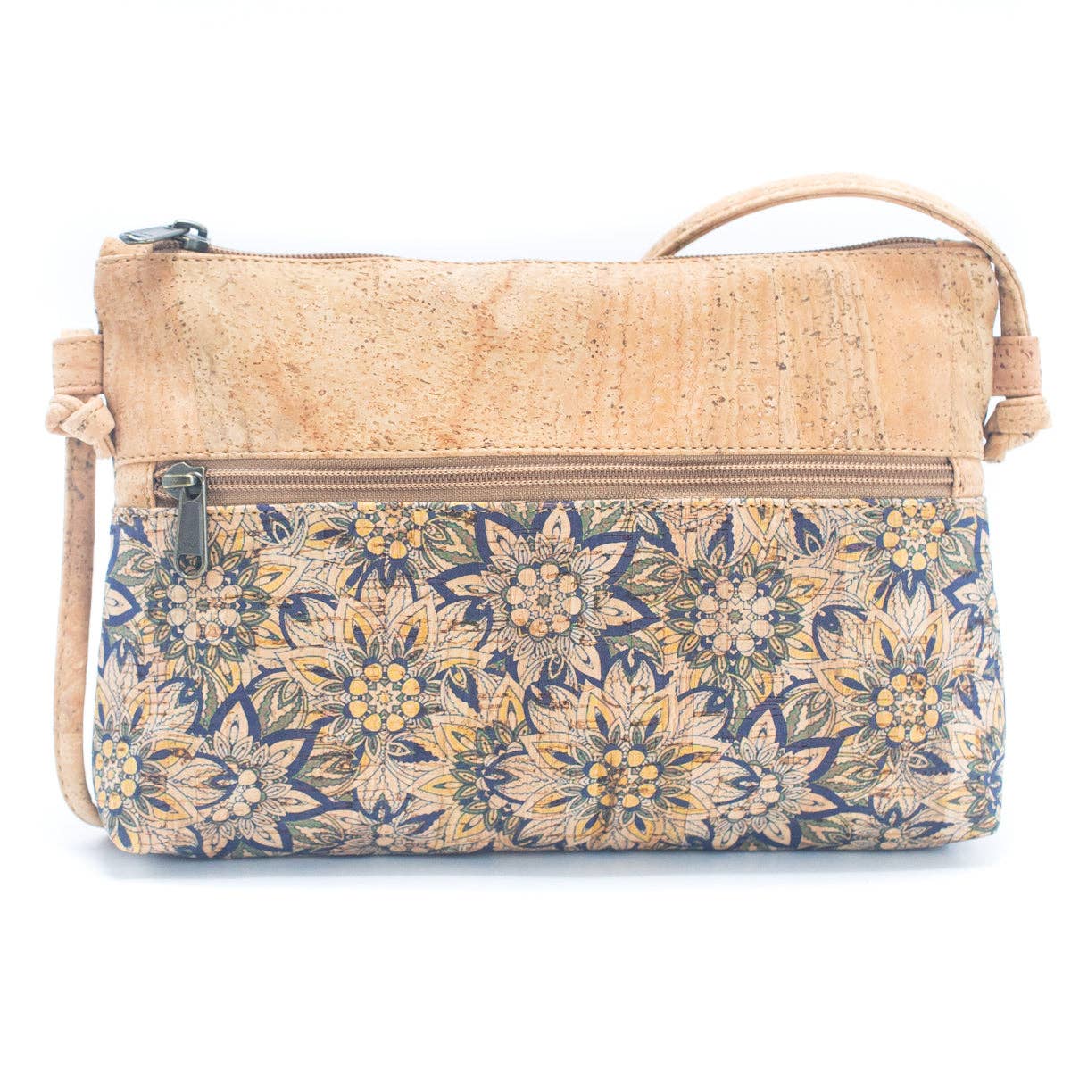 Natural Cork & Printed Design Women's Crossbody Bag | THE CORK COLLECTION