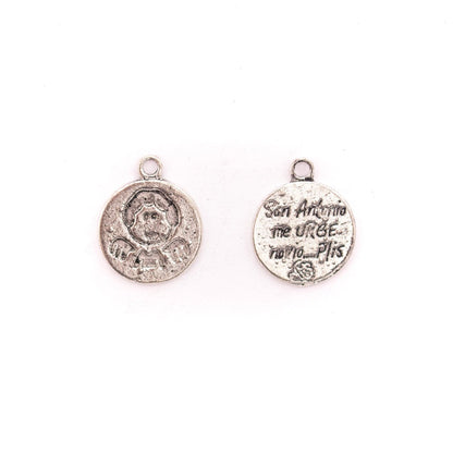 10Pcs18 Antique Silver round pendant jewelry supplies jewelry finding D-3-459