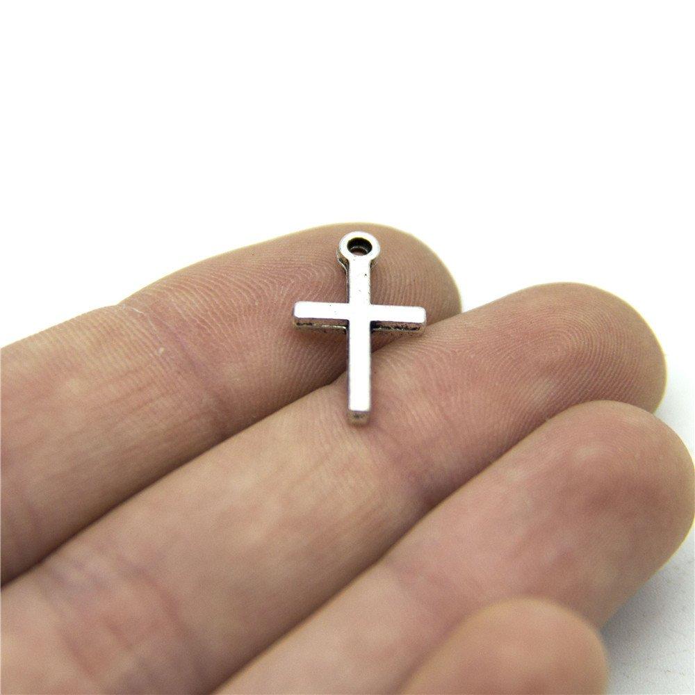 20 units antique sliver small cross pendant finding jewelry finding suppliers D-3-249