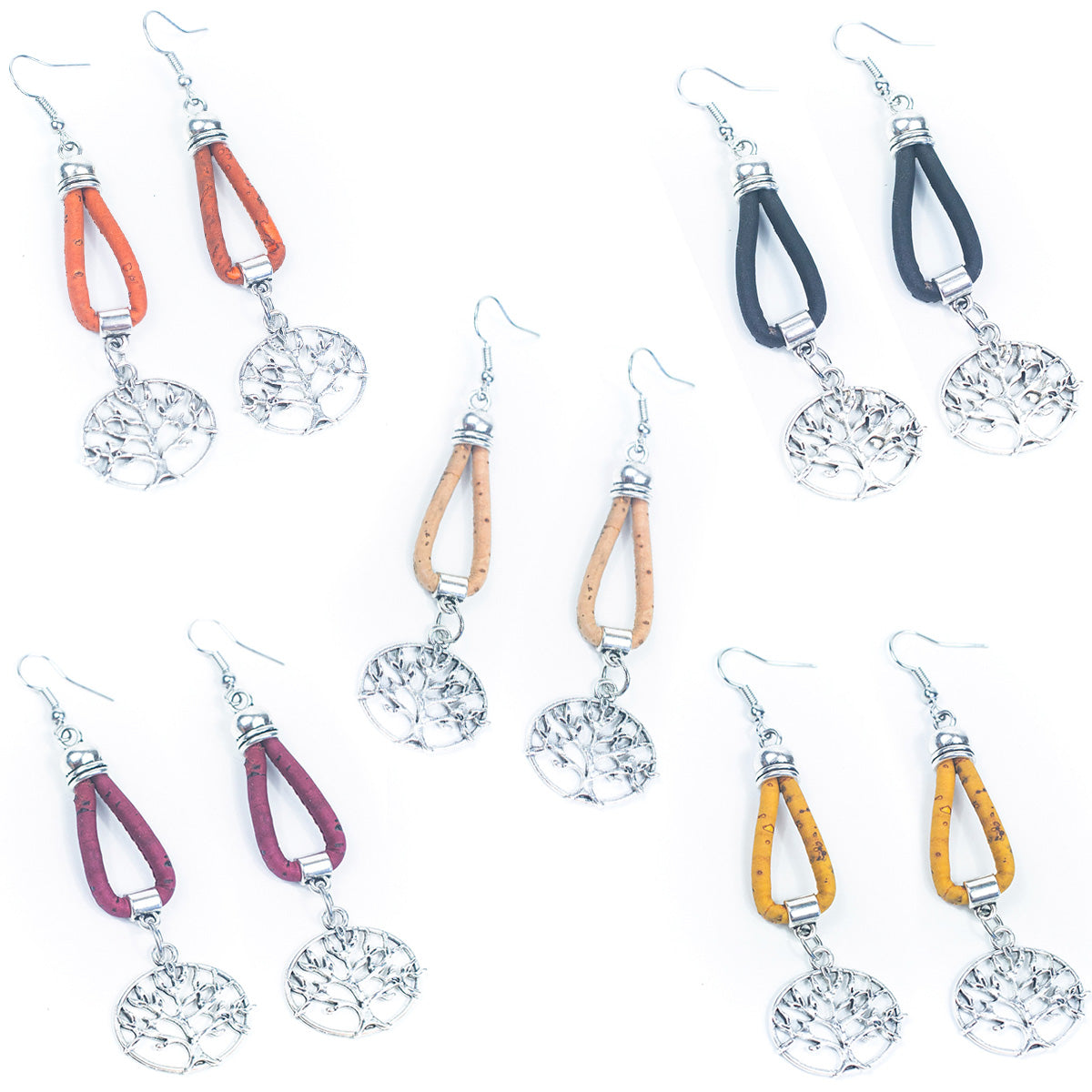 Handmade Color Cork Earrings for Women ER-161-MIX-5