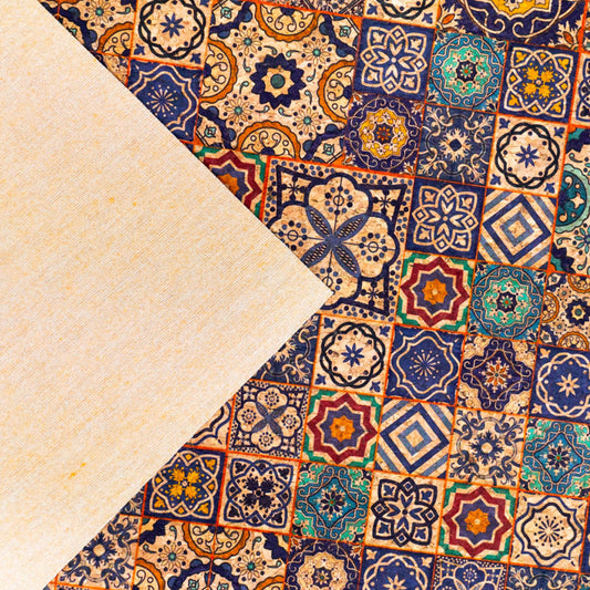 Exquisite Decorative Ceramic Tile Patterns On Cork Fabric Cof-500 Cork Fabric