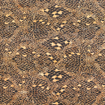 Serpent Skin Pattern Printed Cork Fabric Material Cof-312-A Cork Fabric