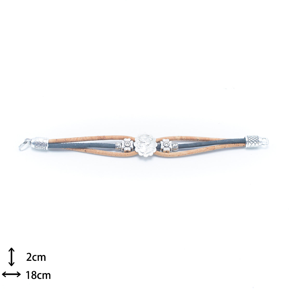 Natural Cork Thread Handcrafted Women's Bracelet DBR-021-MIX-5
