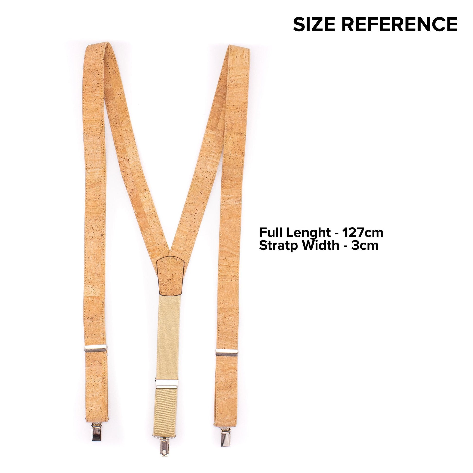Natural Adjustable Cork Straps Suspenders | THE CORK COLLECTION