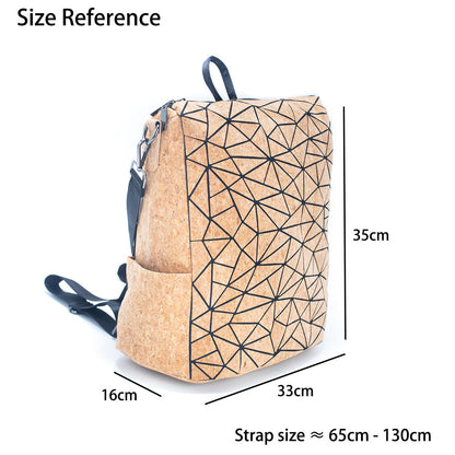 Multi-Uto Cork Vegan Utility Geometry Backpack | THE CORK COLLECTION