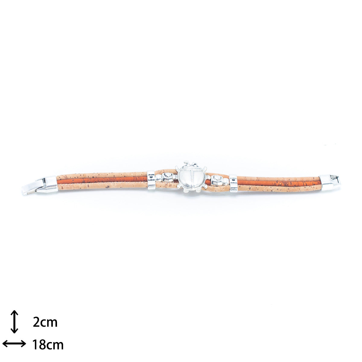 Natural Cork w/ Beetle Accessories Handmade Bracelet BR-300-MIX-5