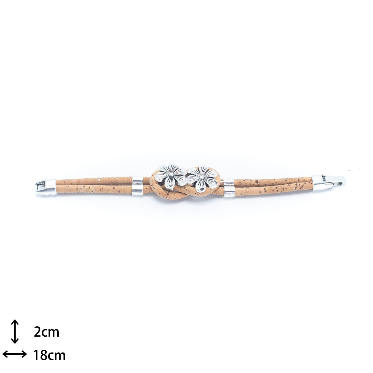 Handmade Natural Cork w/ Flower Accessories Beads Bracelet BR-226-MIX-5
