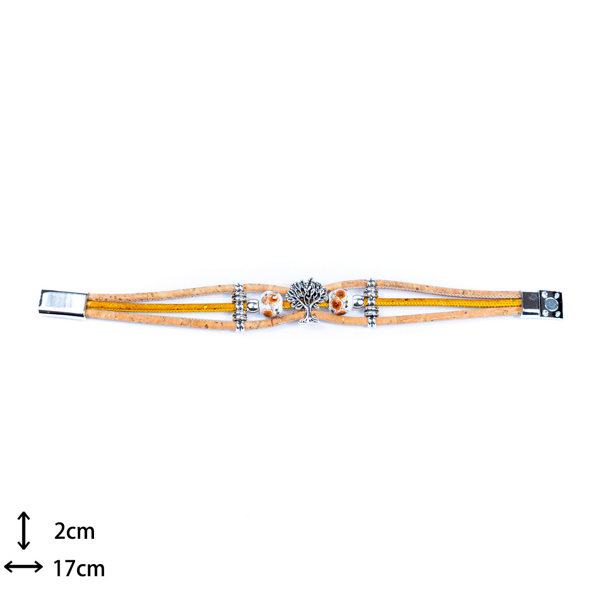 Bracelet en liège coloré fait à la main pour femme BR-108-MIX-5-new