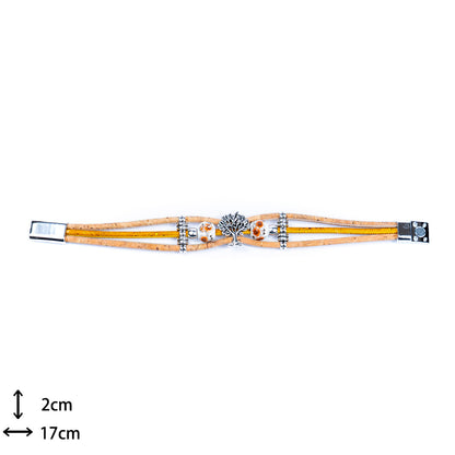 Bracelet en liège coloré fait à la main pour femme BR-108-MIX-5-new