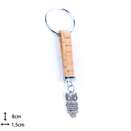Porte-clés artisanal en liège I-086-MIX-10